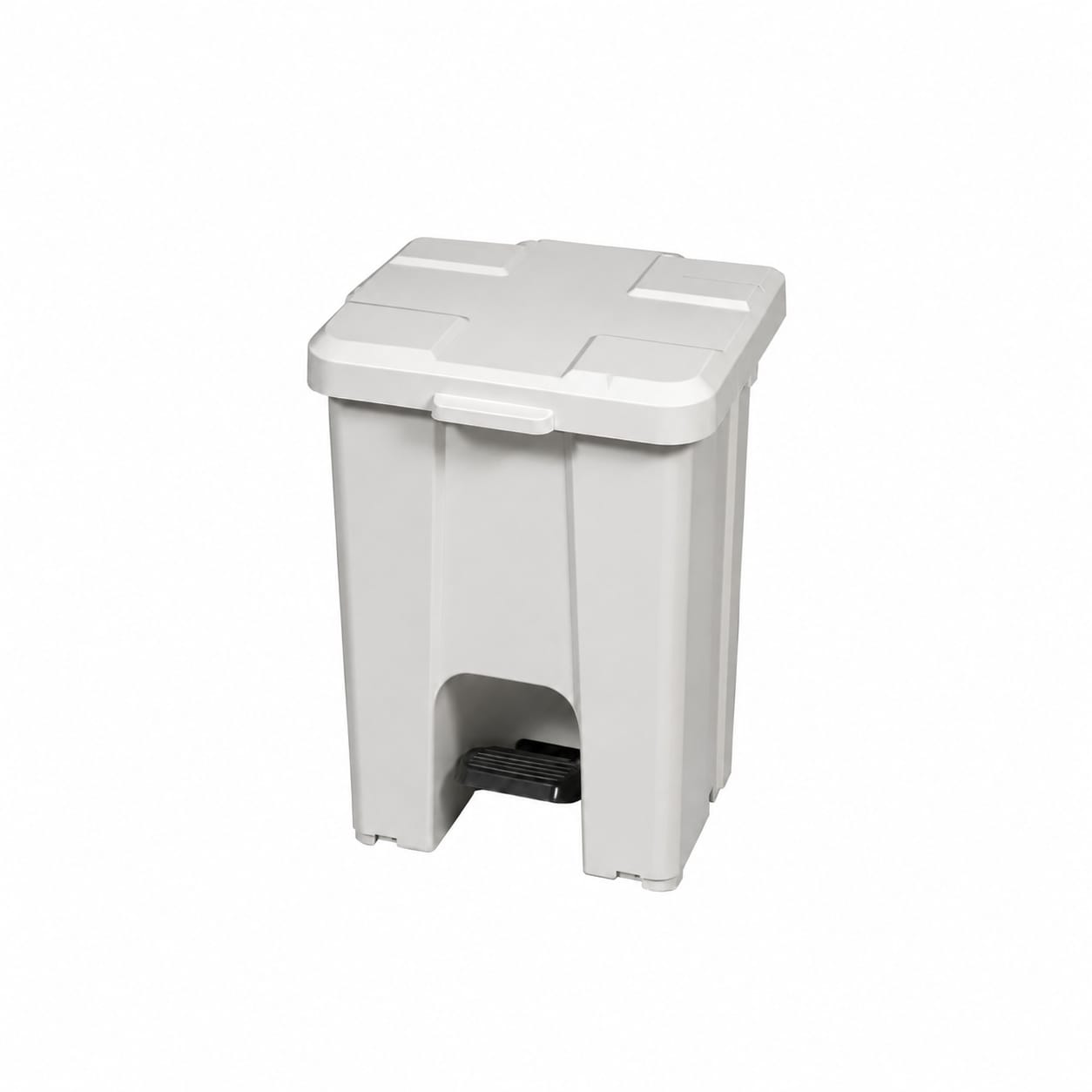 Lixeira com pedal branca de plástico